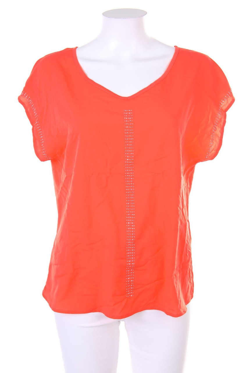 orsay - Kurzarm-Bluse mit Strass-Steinen - D 44