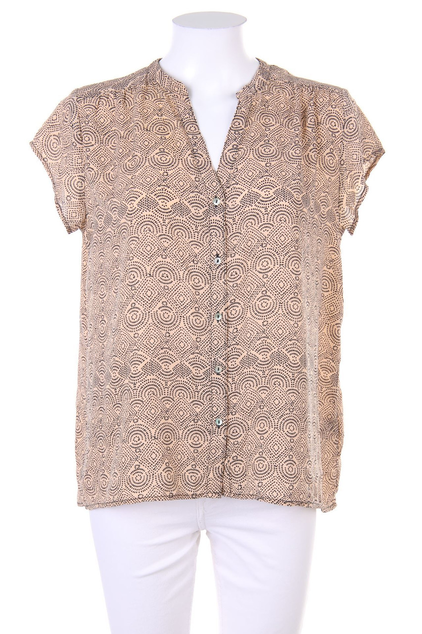 H&M - Kurzarm-Bluse mit Print - D 38