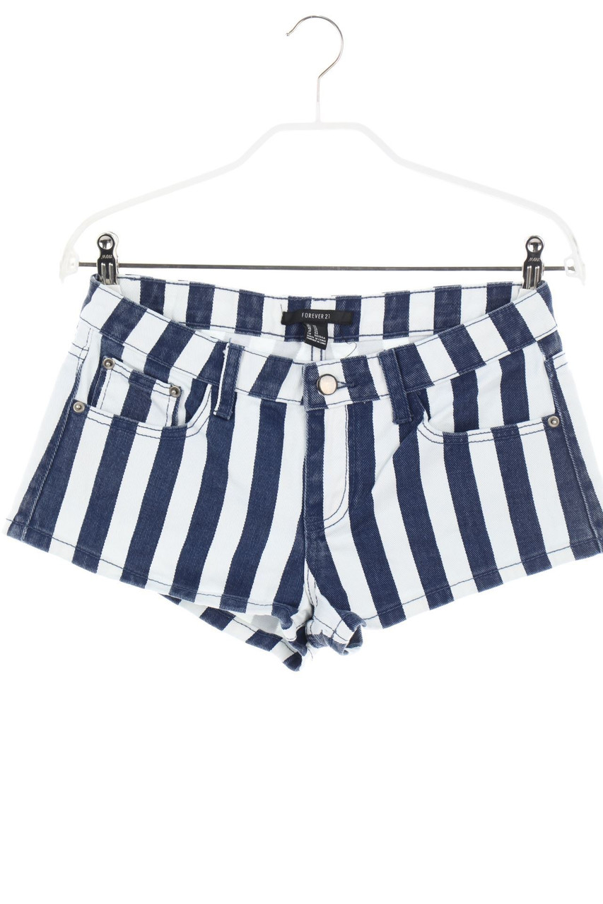 FOREVER 21 - Nautical-Jeans-Shorts mit Streifen - D 34