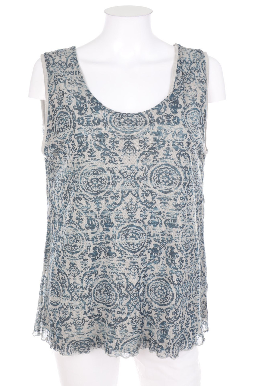NILE - Mesh-Top mit floralem Muster - XL
