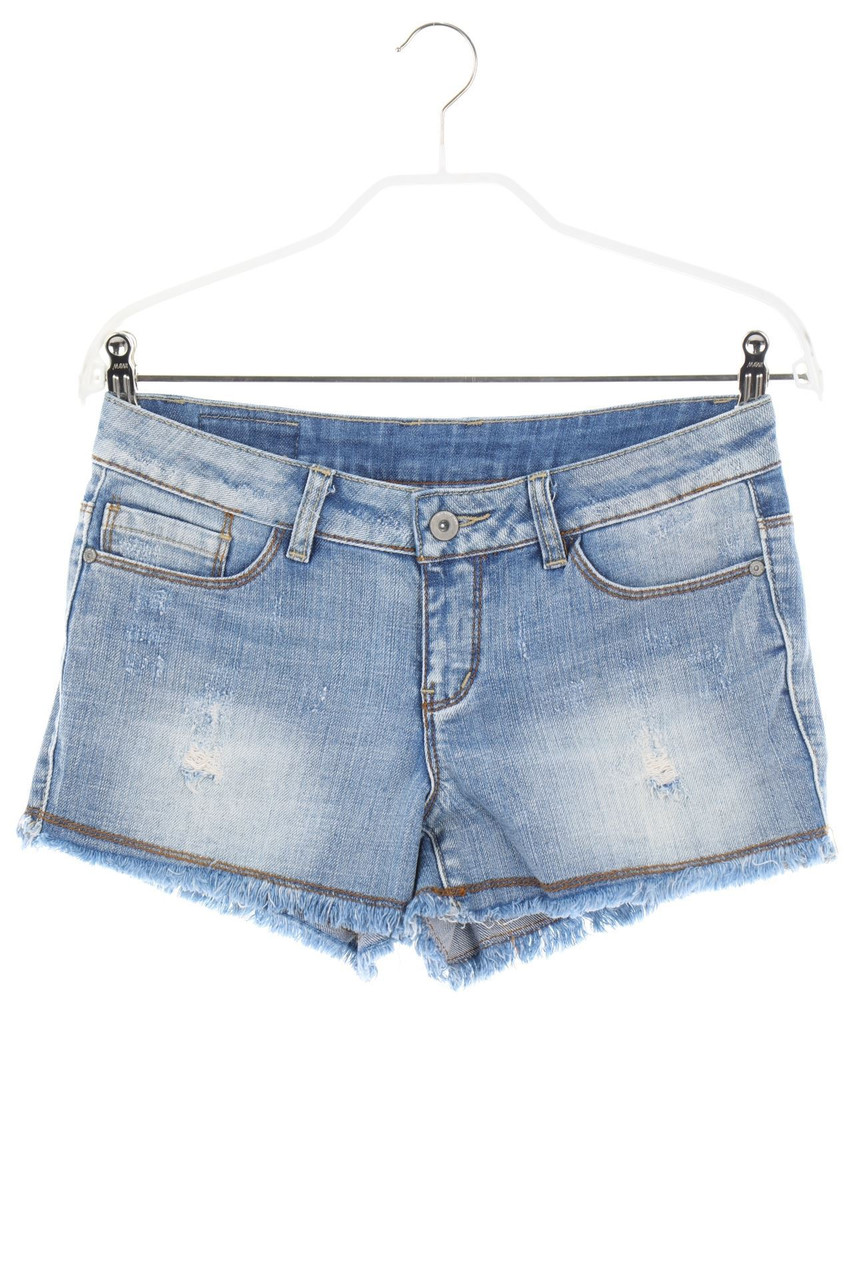 VERO MODA - Distressed Jeans-Shorts mit Logo-Patch - W27