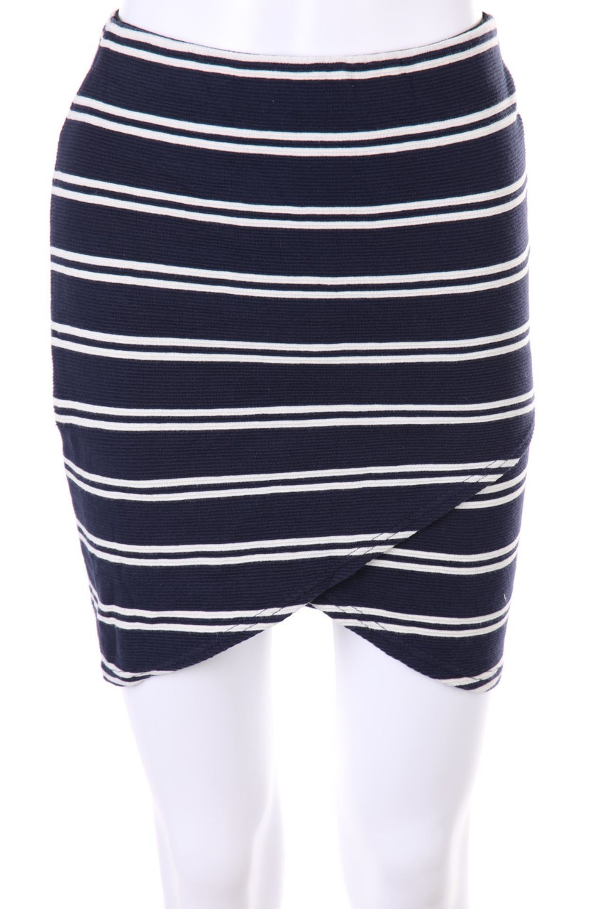 ONLY - Minirock in Wickel-Optik mit Streifen - XS