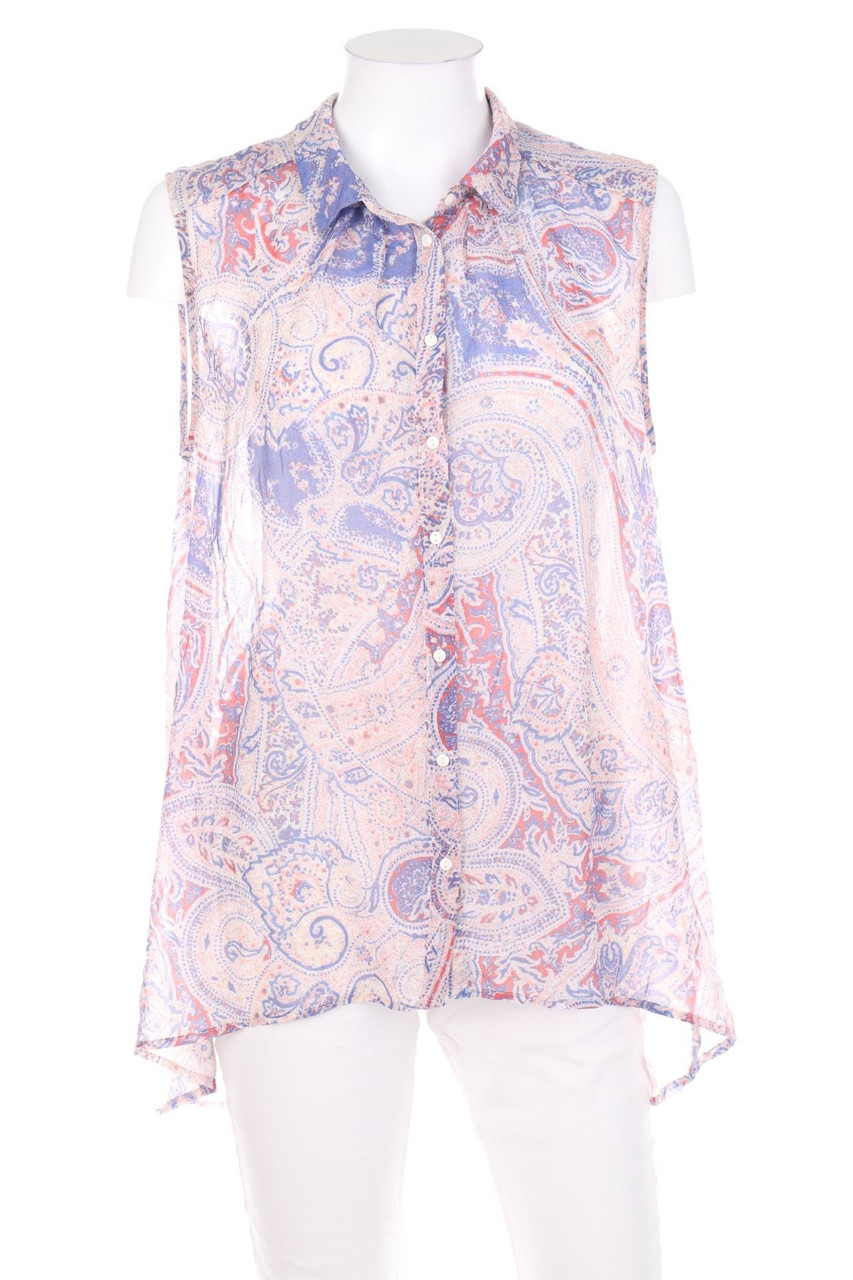 H&M - ärmellose Hemd-Bluse mit floralem Muster - D 44