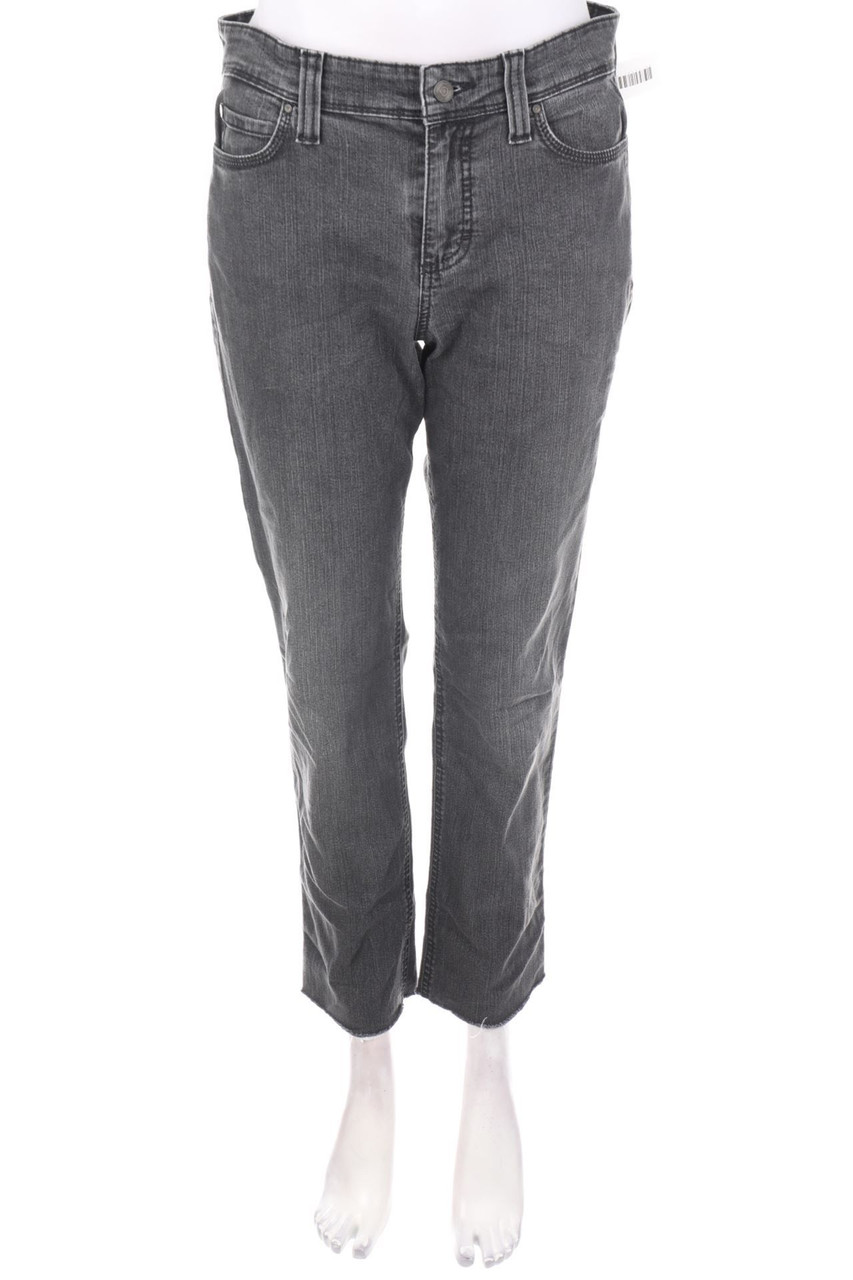 MAC - Used Look Skinny-Jeans mit Logo-Patch - W38