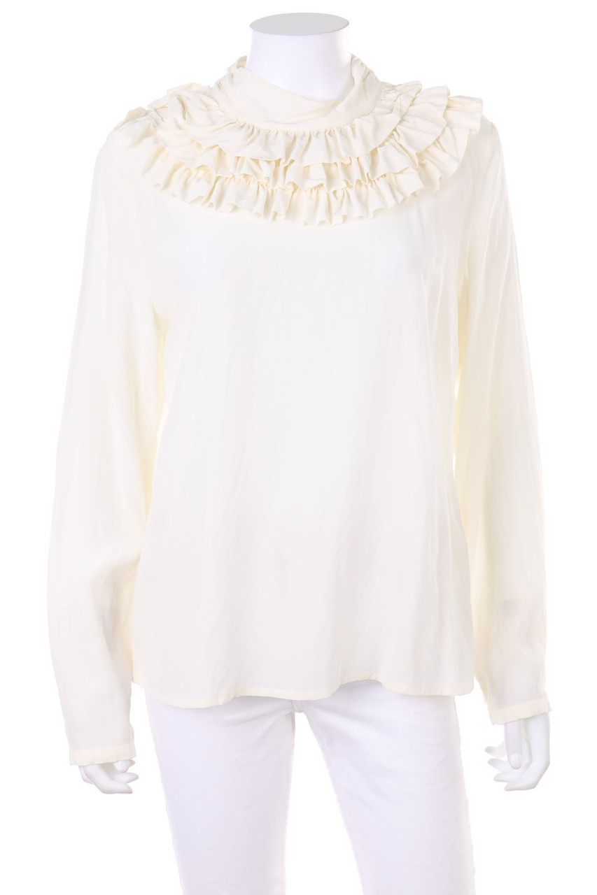 JJB BENSON - Seiden-Bluse mit Volants - D 44