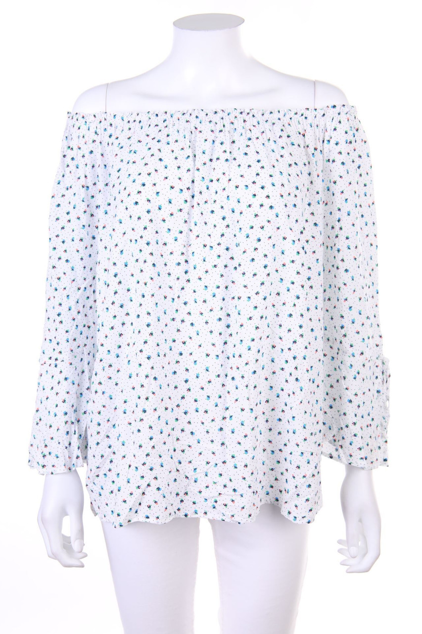 ESPRIT - Carmen-Bluse mit Muster - D 42