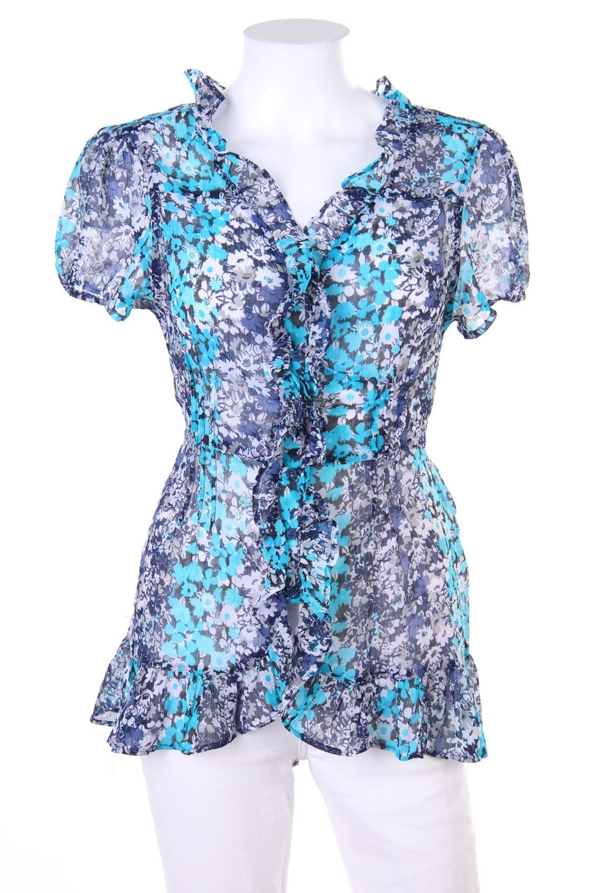 Street One - Kurzarm-Bluse mit Volants - D 38
