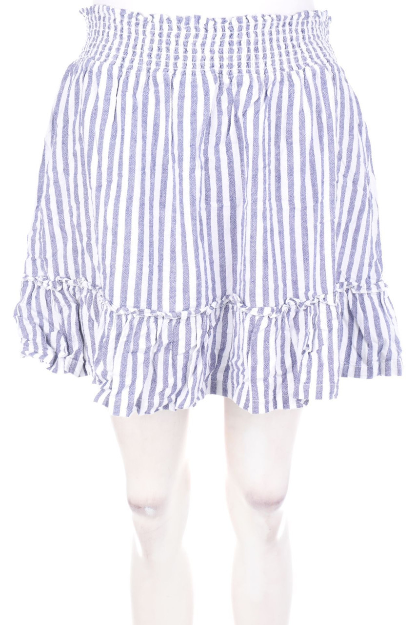 H&M - Rock aus Leinen-Mix mit Streifen - D 44