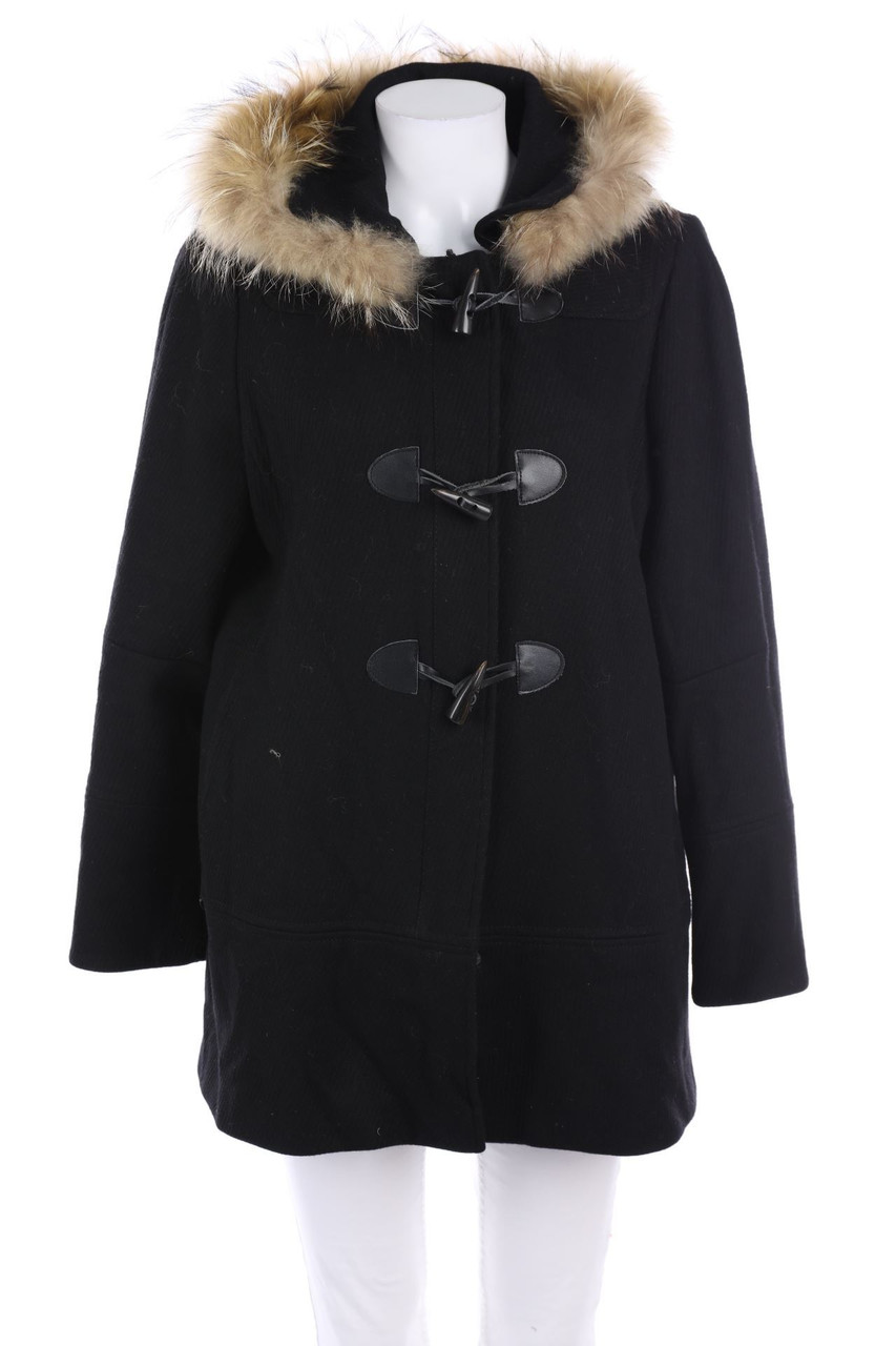 KOOKAI - Mantel mit Echt-Pelz-Besatz - D 42-44