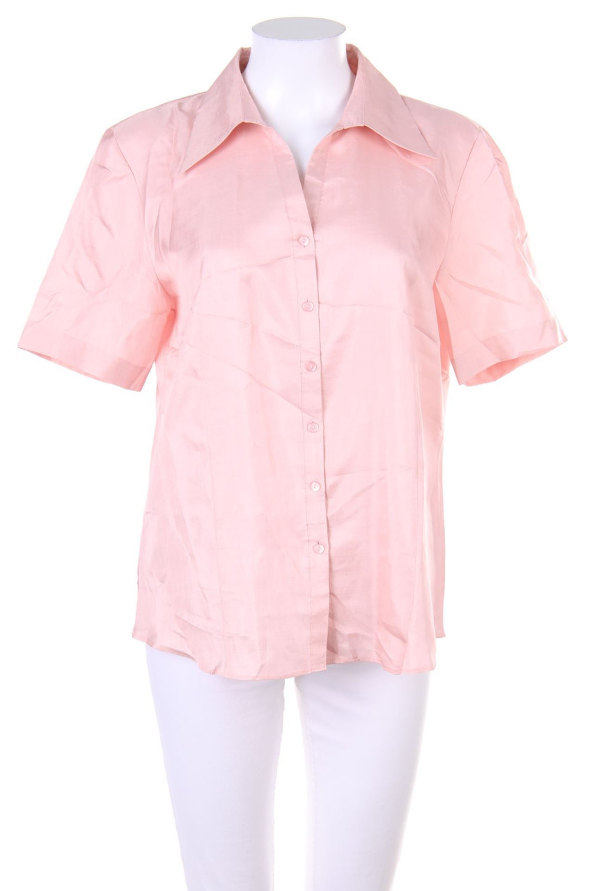 GERRY WEBER - Satin-Hemd-Bluse mit kurzem Ärmel - D 40