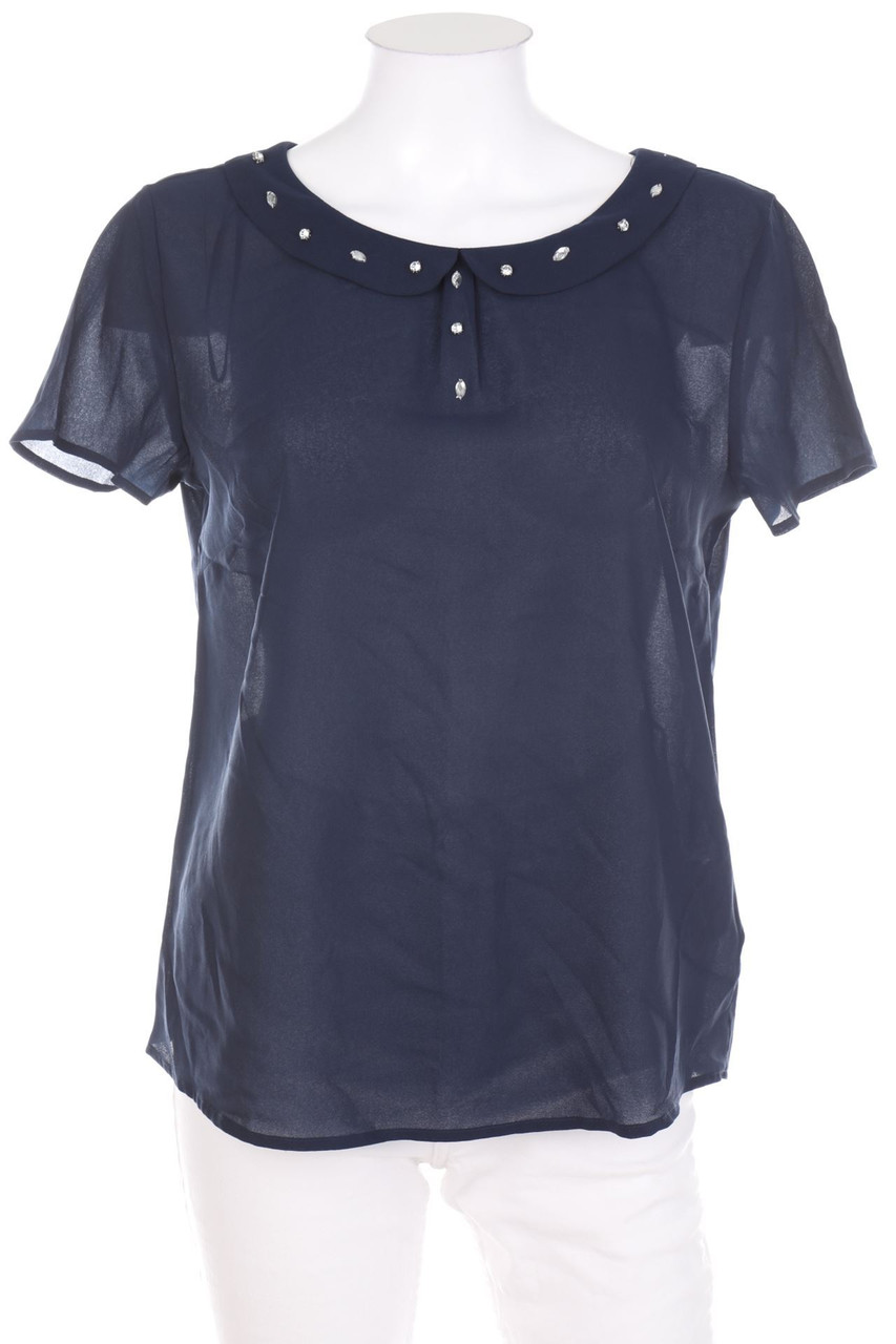 Yessica by C&A - Kurzarm-Bluse mit Bubi-Kragen - D 38