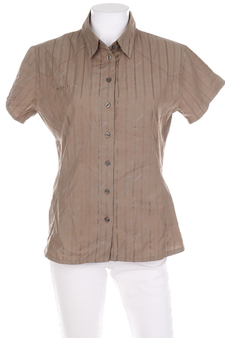 MAMMUT - Streifen-Hemd-Bluse mit kurzem Ärmel - M
