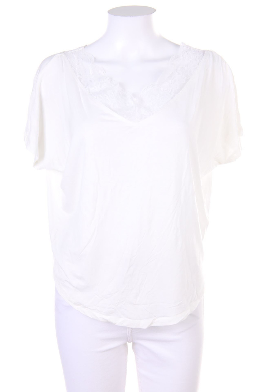 SHEIN - Kurzarm-Shirt mit Spitze - S
