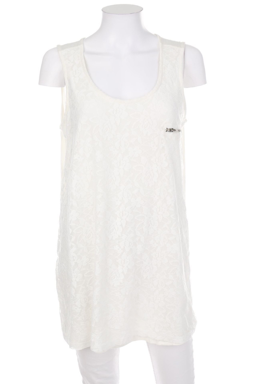 ms mode - Tanktop aus Spitze mit Zipper - L