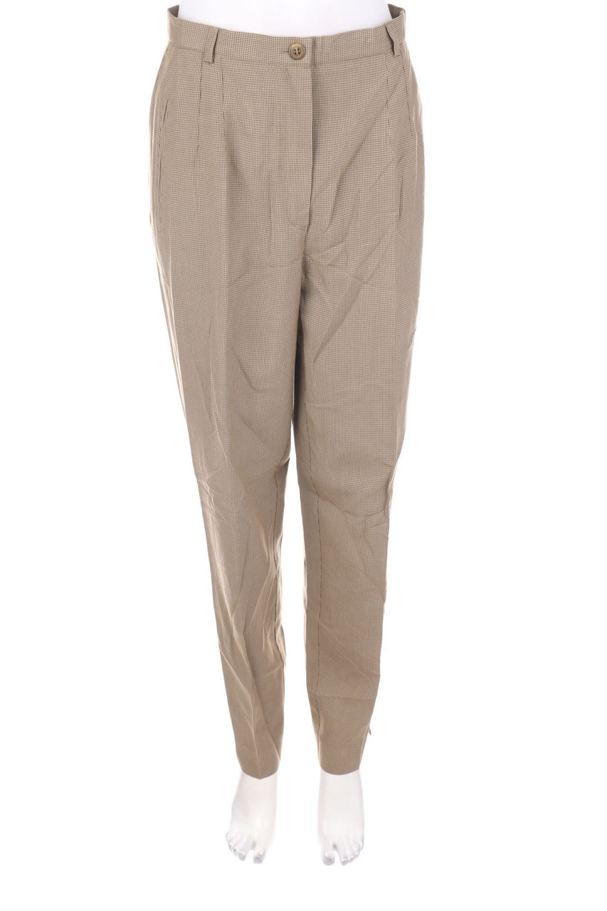 Ohne Label - Bundfaltenhose mit Karo-Muster - D 42