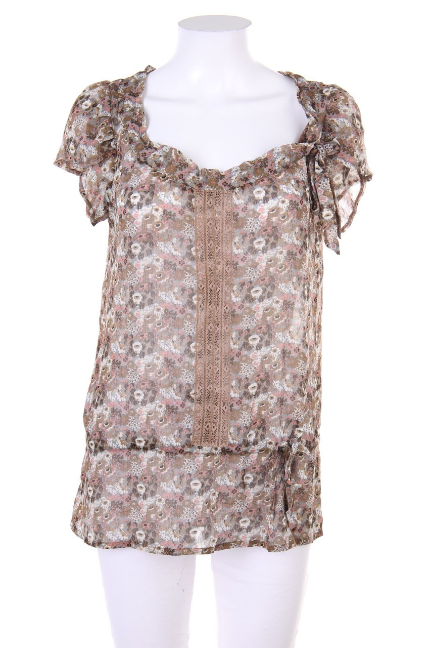 AVANT PREMIERE - Boho-Kurzarm-Bluse mit Schleife - D 38