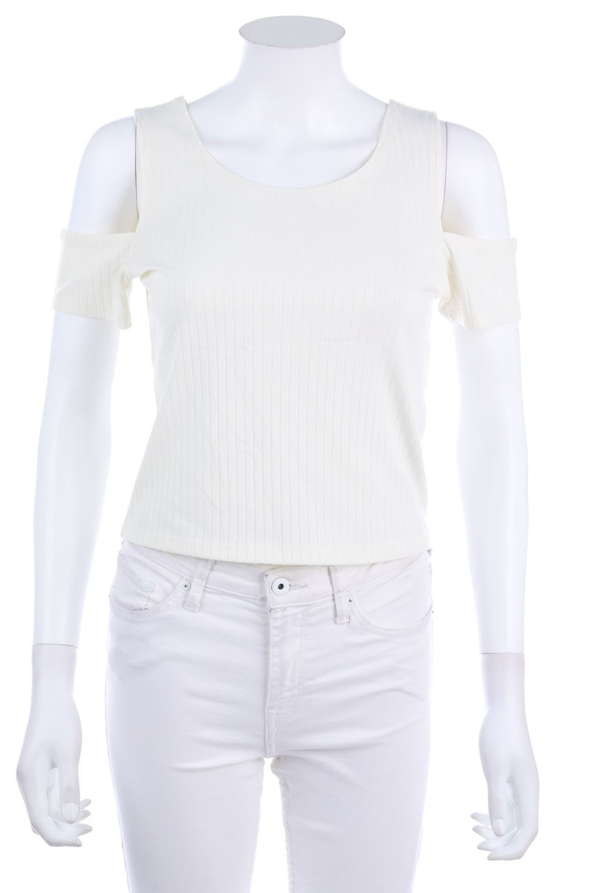 FB SISTER - Cropped-Cold-Shoulder-Bluse - M