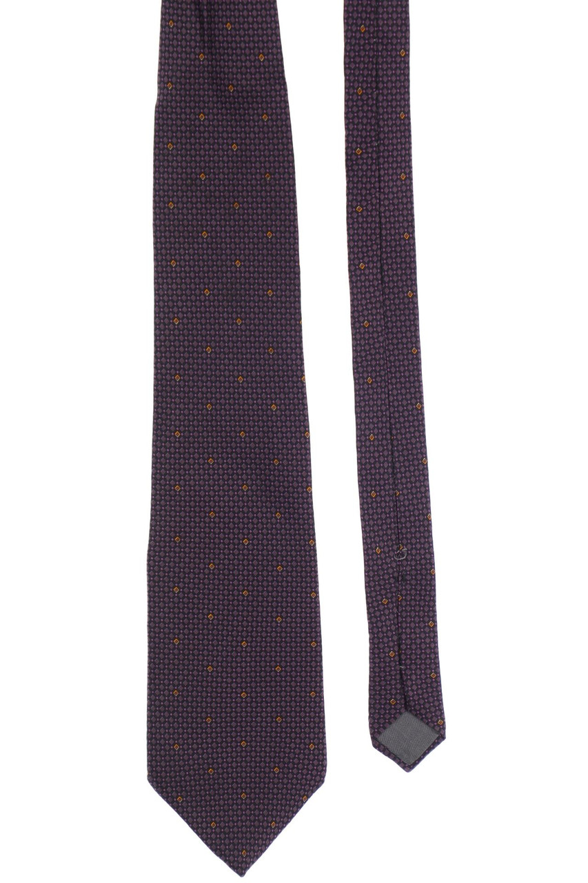 LANVIN PARIS - Seiden-Krawatte mit geometrischem Muster