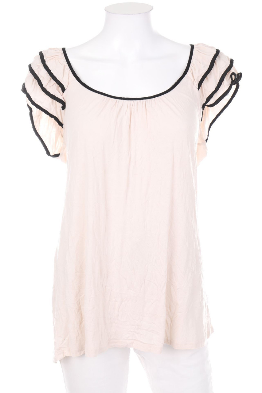 H&M - Kurzarm-Bluse mit Volants - L