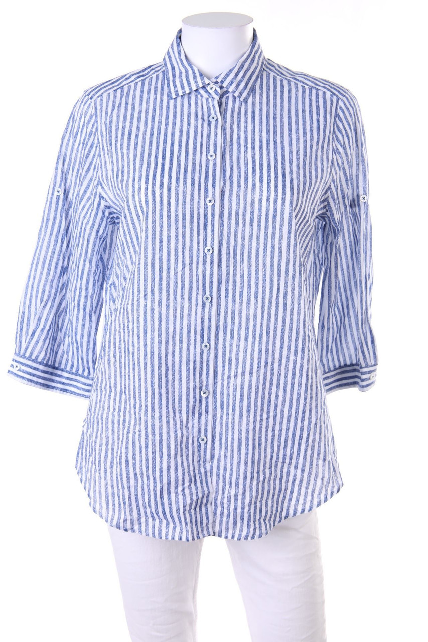 eterna - Hemd-Bluse mit Krempel-Ärmeln - XXL