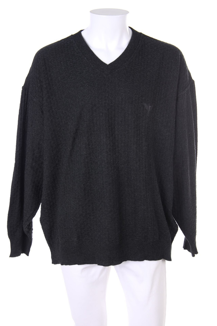 CARLO COLUCCI - V-Neck-Pullover mit Logo-Stickerei - 56