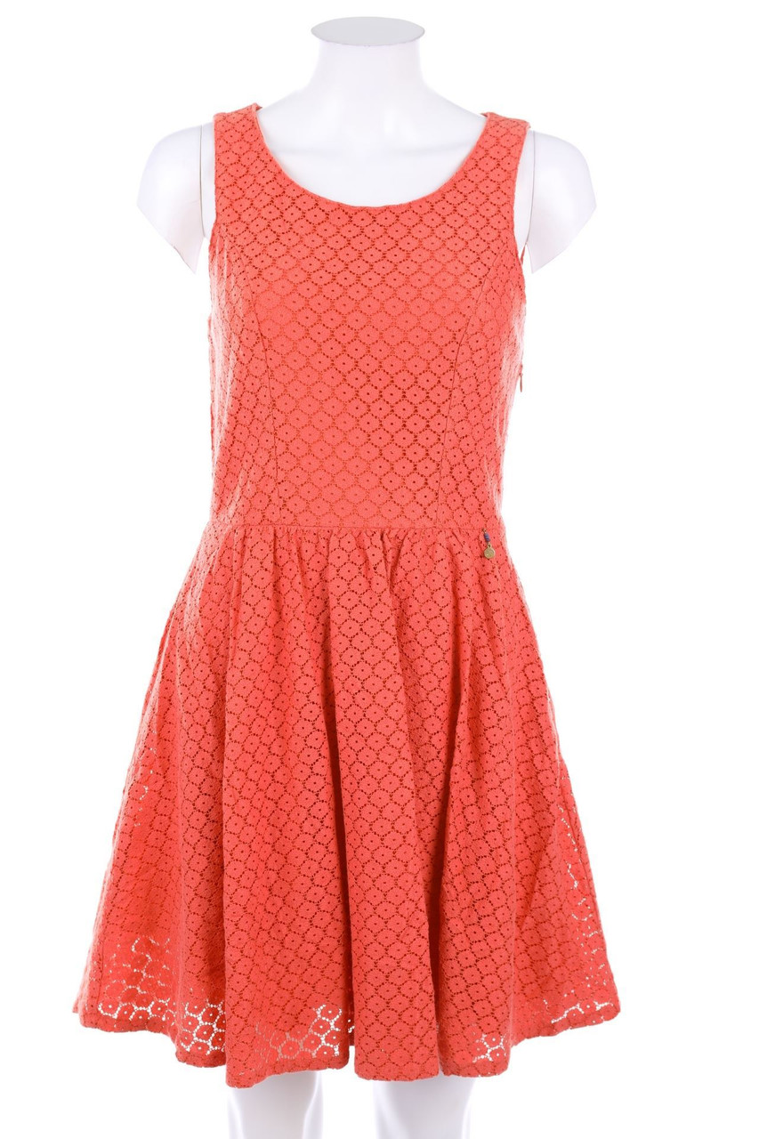 Ohne Label - Kleid aus Spitze mit tiefem Rückenausschnitt - XS