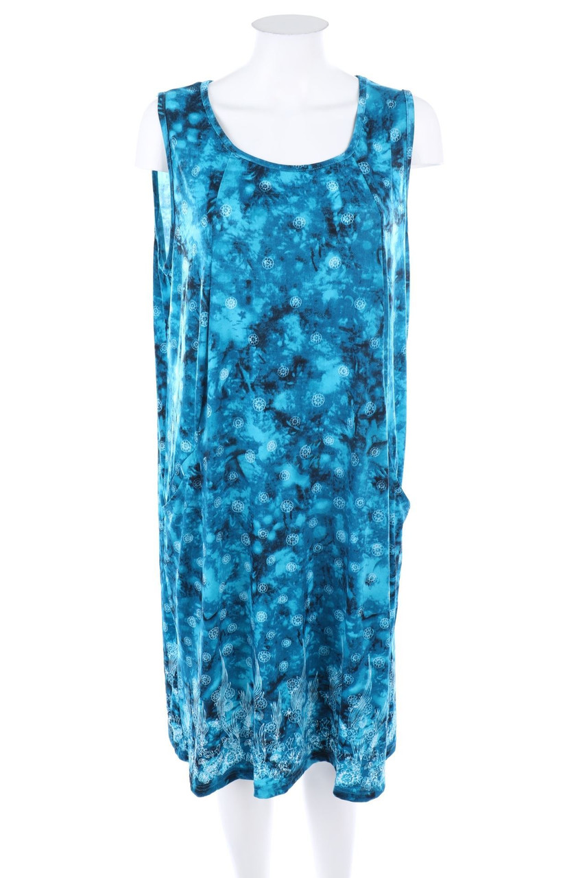 GuoDil - Midikleid aus Jersey mit Print - M