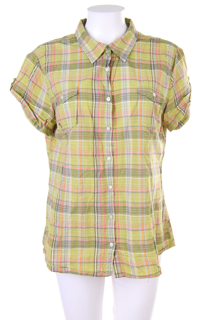 H&M LOGG - Karo-Hemd-Bluse mit kurzem Ärmel - D 46