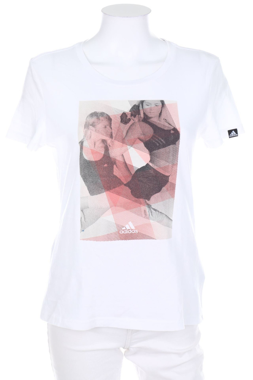 adidas - Kurzarm-Shirt mit Print - S