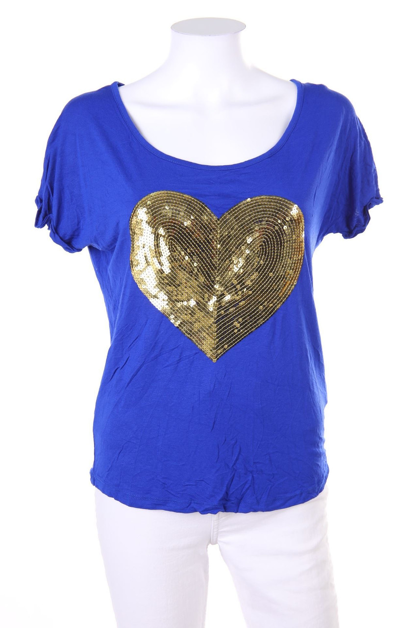 TALLY WEiJL - Kurzarm-Shirt mit Pailletten - M