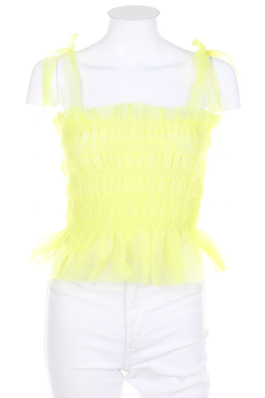 H&M - Crop-Top mit Smok-Details - M