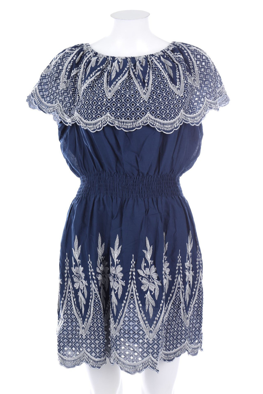 Ohne Label - Minikleid mit Stickereien - D 36-38