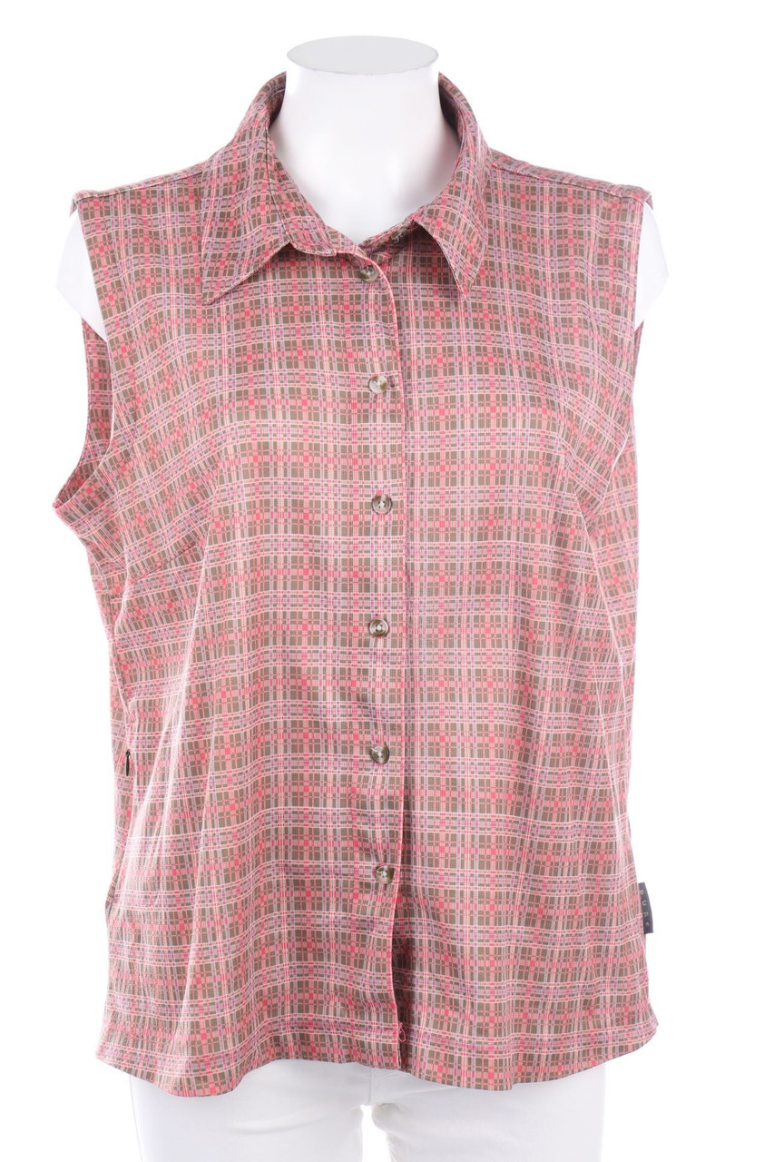 TOM HANBURY - ärmellose Hemd-Bluse mit Karo-Muster - L