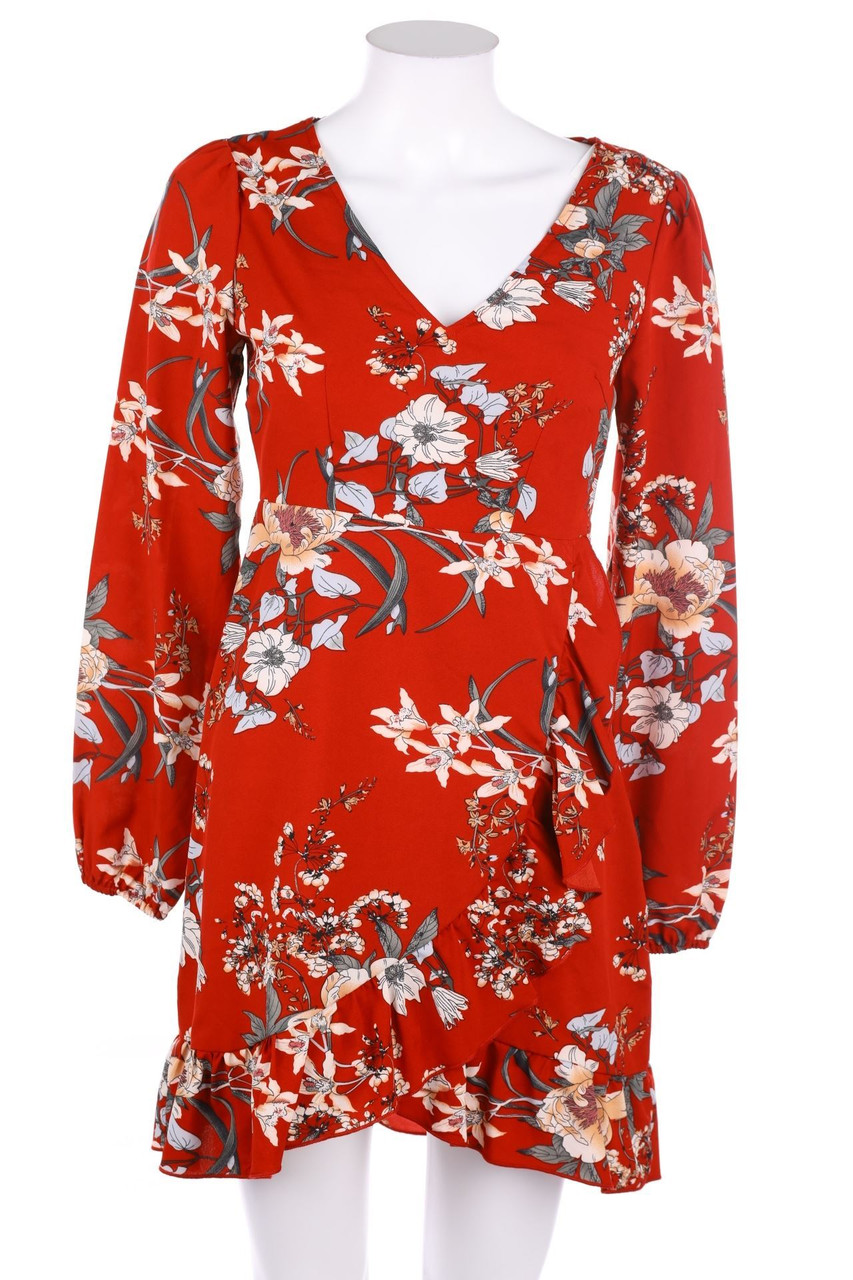 Ohne Label - Minikleid mit Blumen-Print - S