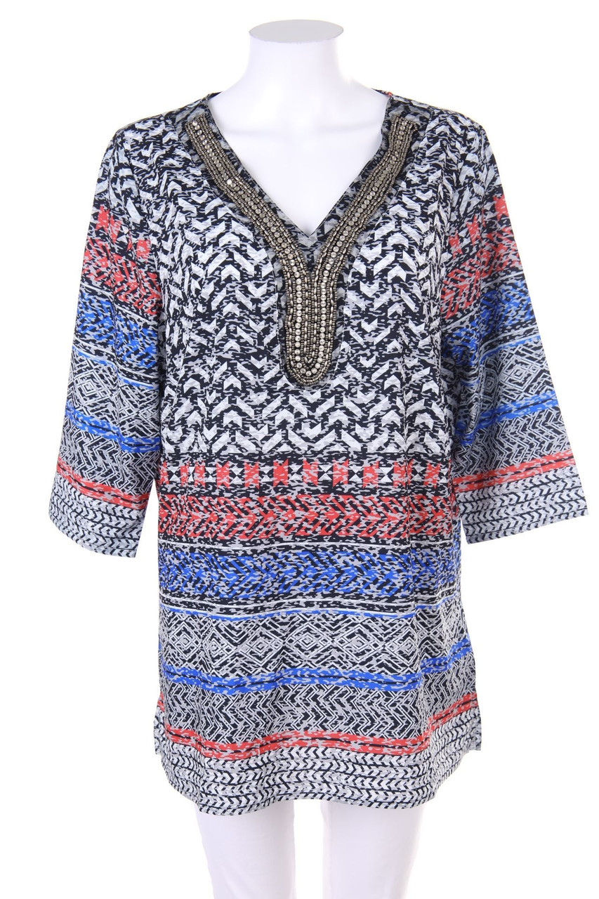 Dress In - Print-Bluse mit 3/4-Ärmel - D 46