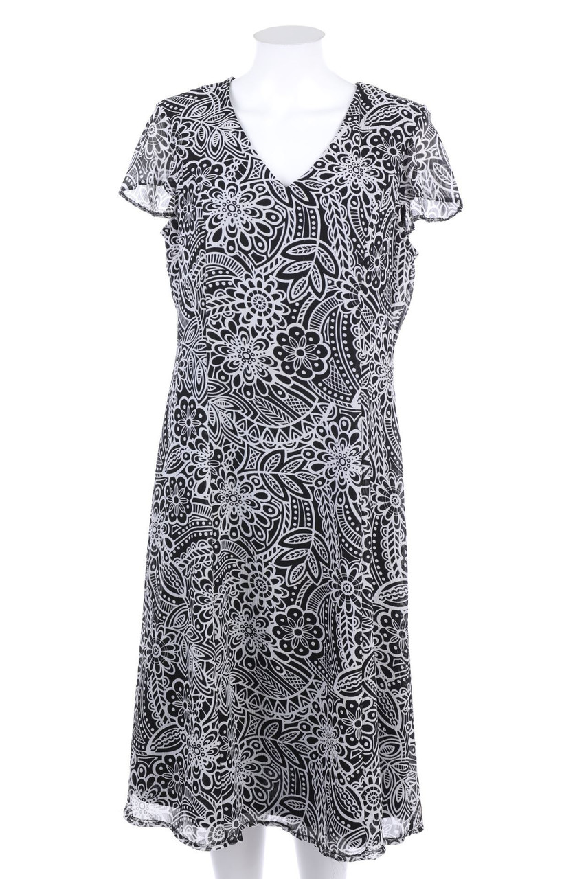 Ohne Label - Maxi-Kleid mit Print - XL