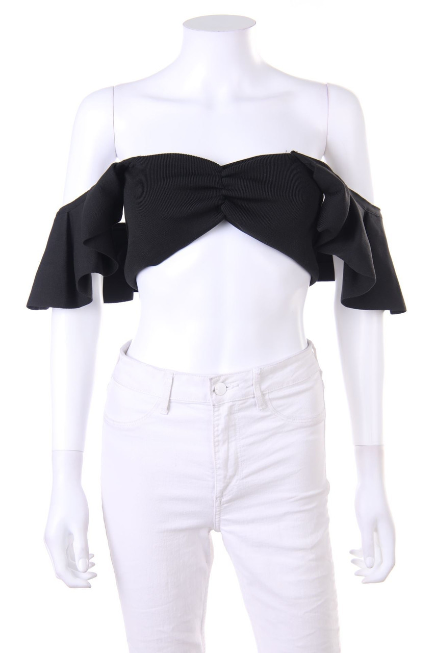 ZARA - Crop-Top mit Volants - S