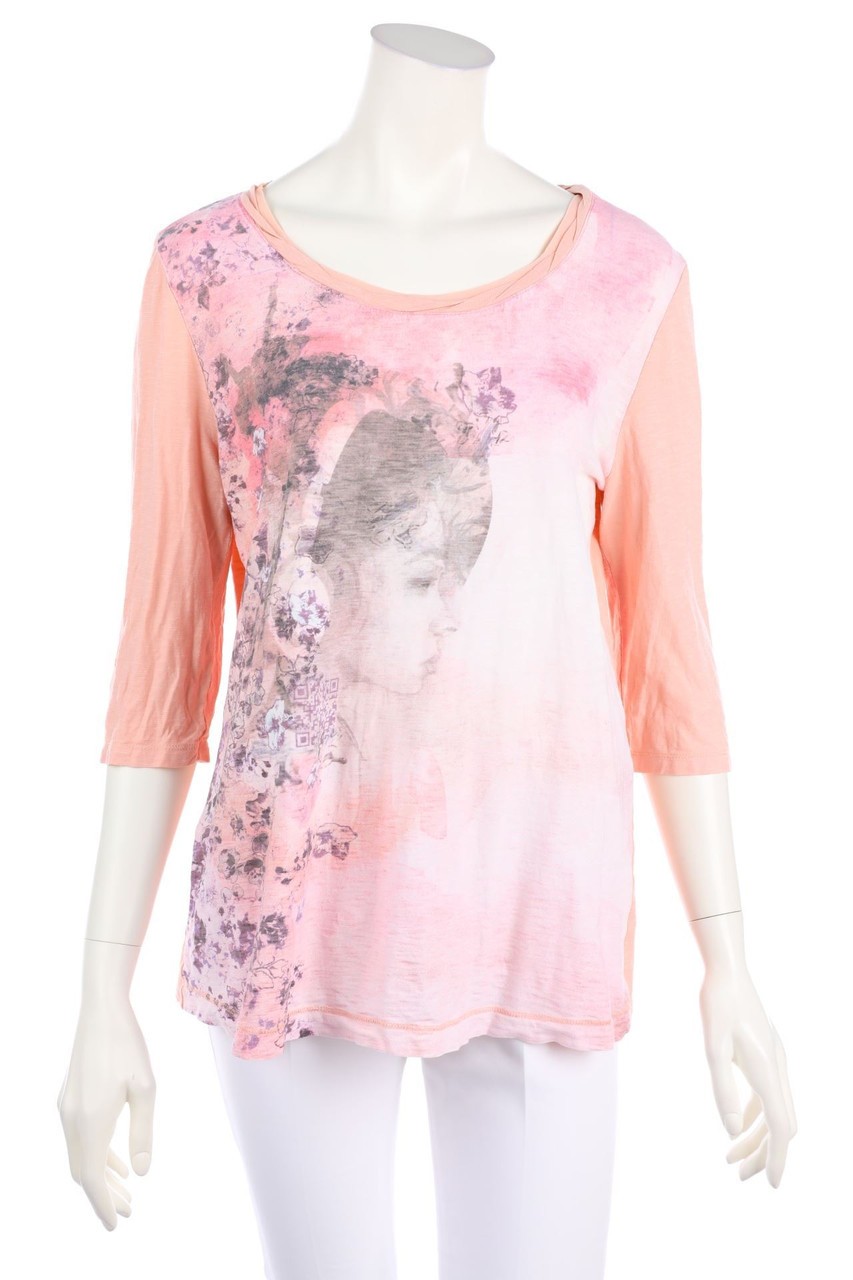 comma - 3/4-Arm-Shirt mit Print - D 42