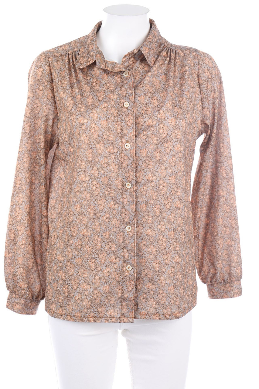 Ohne Label - Hemd-Bluse mit Raffungen - D 44