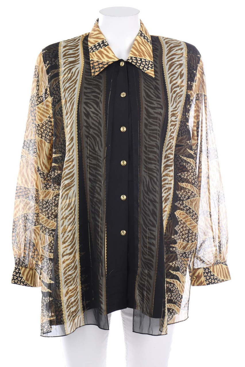 Moara FASHION - Print-Hemd-Bluse mit Metallic-Effekt - XXXL