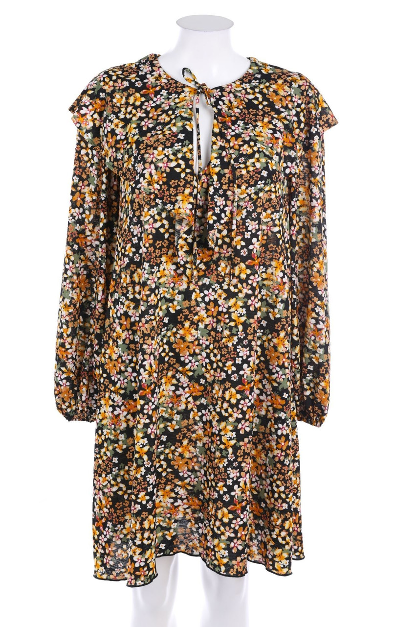 Ohne Label - Kleid mit Blumen-Print - S