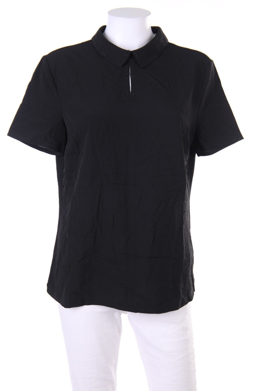 MOHITO - Kurzarm-Bluse mit Strass-Steinen - L