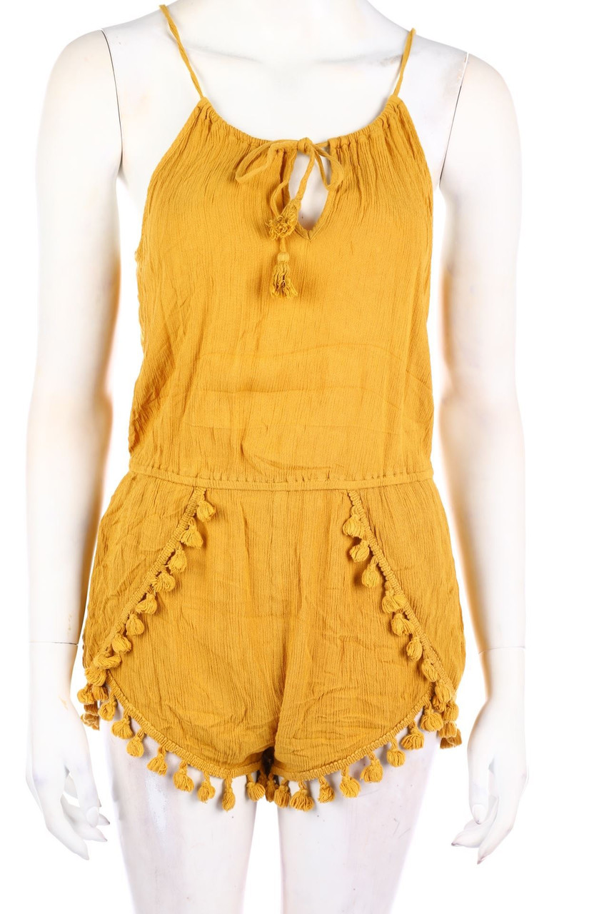 FOREVER 21 - Boho-Playsuit mit Quasten - M