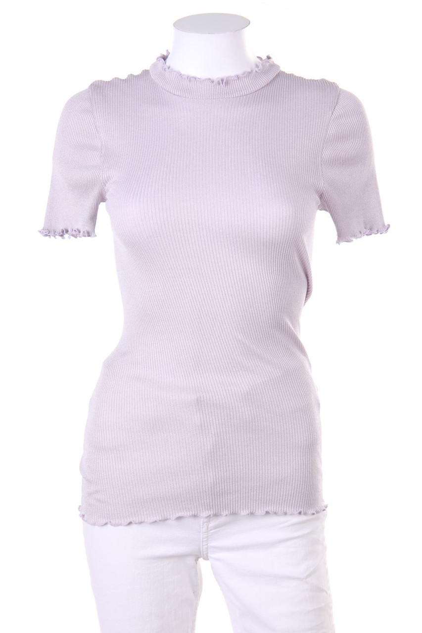 Ohne Label - Kurzarm-Shirt mit Glitzer - XS