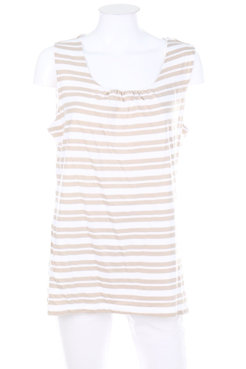 Ohne Label - Streifen-Top mit Raffungen - L