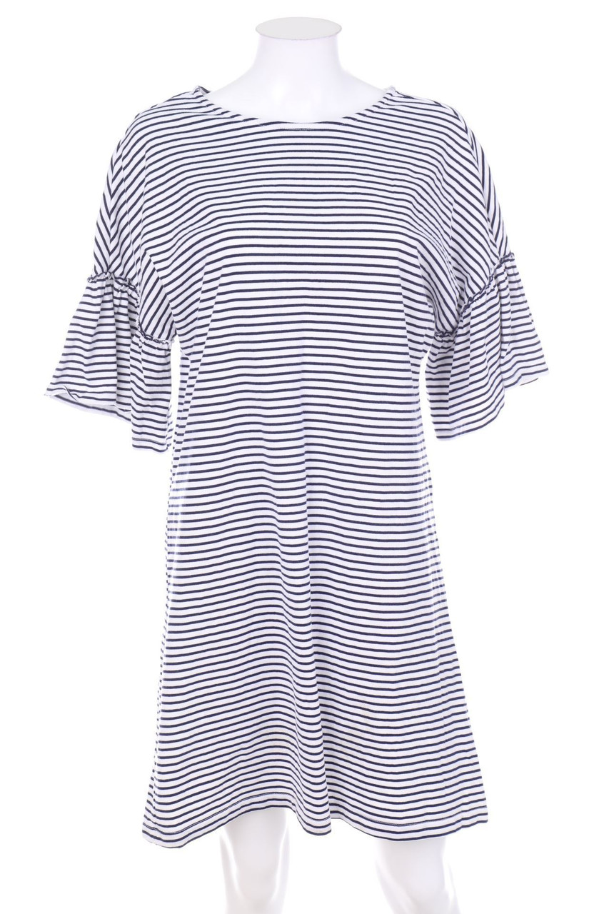 beachlunchlounge - Streifen-Kleid mit Rüschen - M