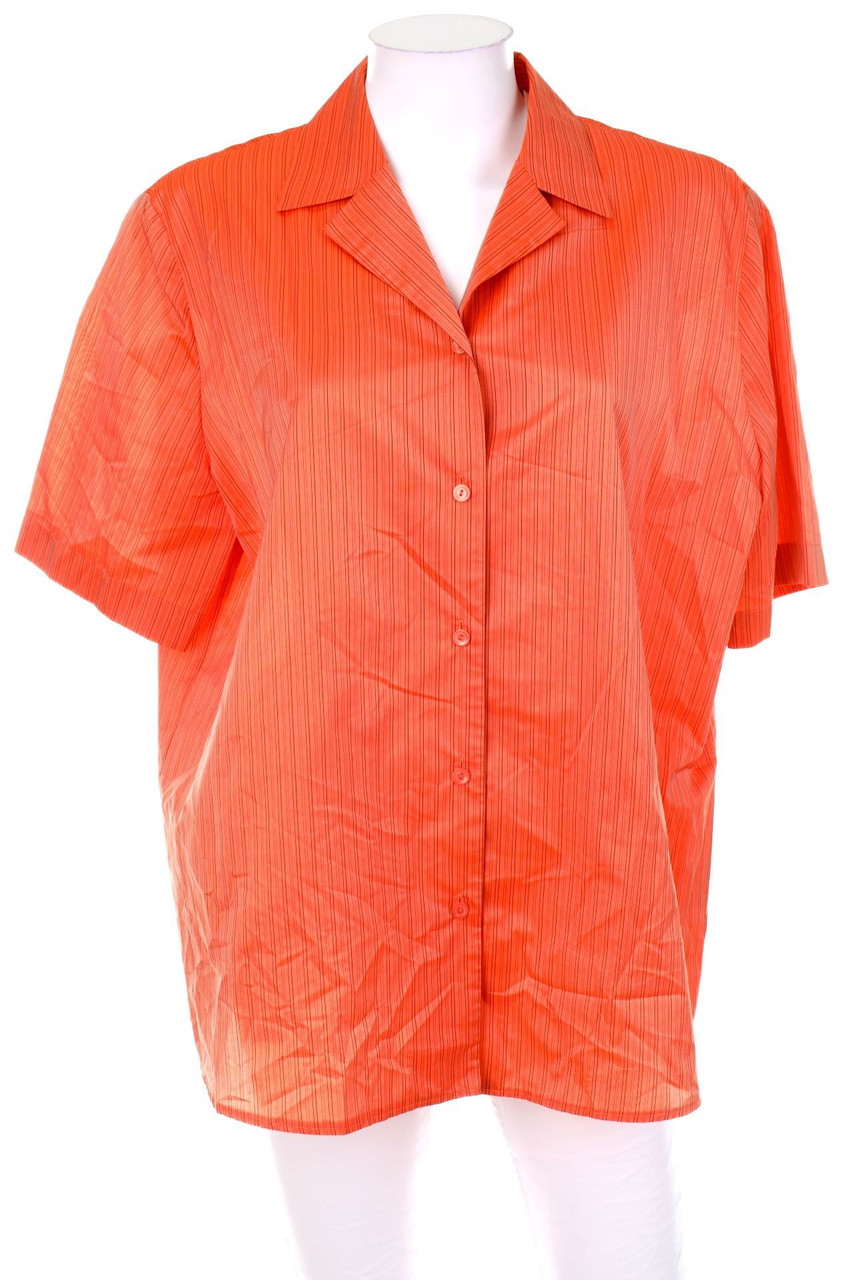 GERRY WEBER - Streifen-Hemd-Bluse mit kurzem Ärmel - D 46