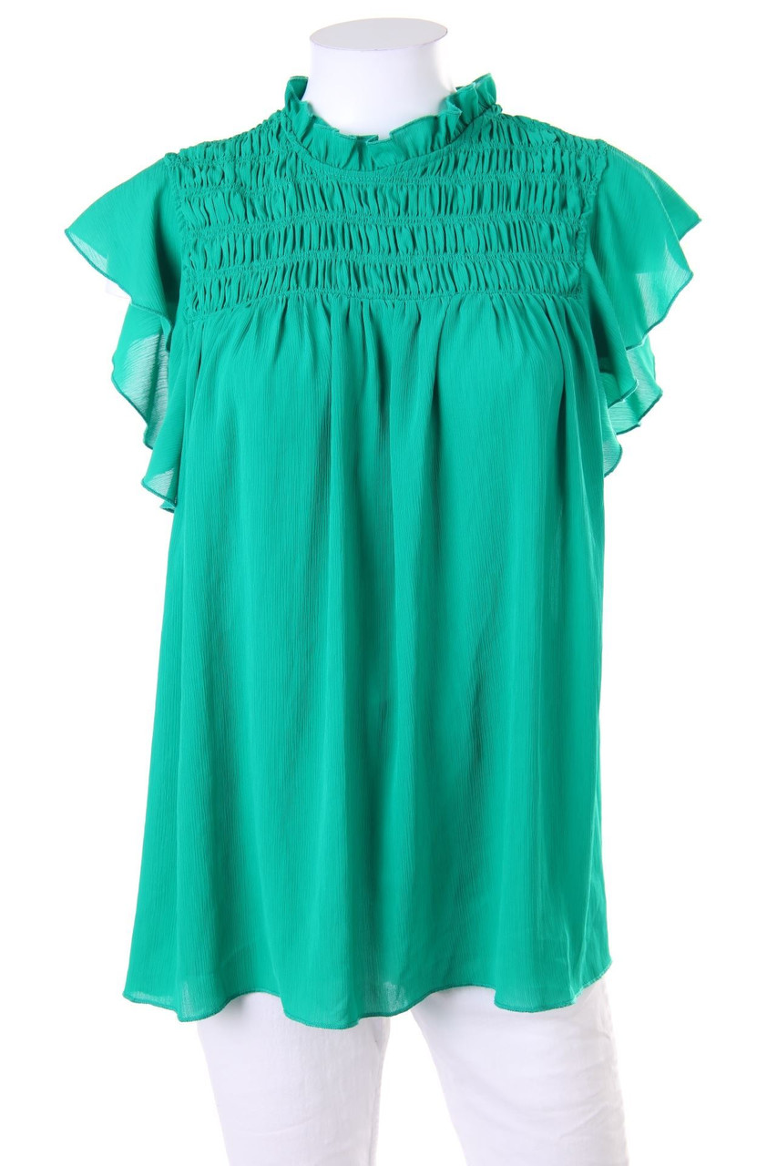 DOROTHY PERKINS - Kurzarm-Bluse mit Raffungen - D 38