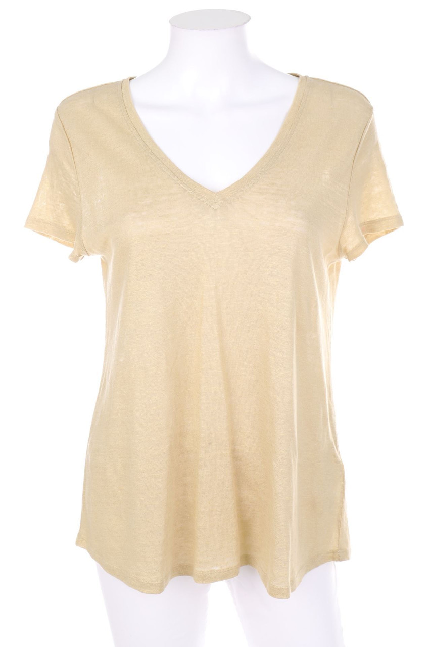 GERARD DAREL - Glitzer-Kurzarm-Shirt aus Leinen - D 34