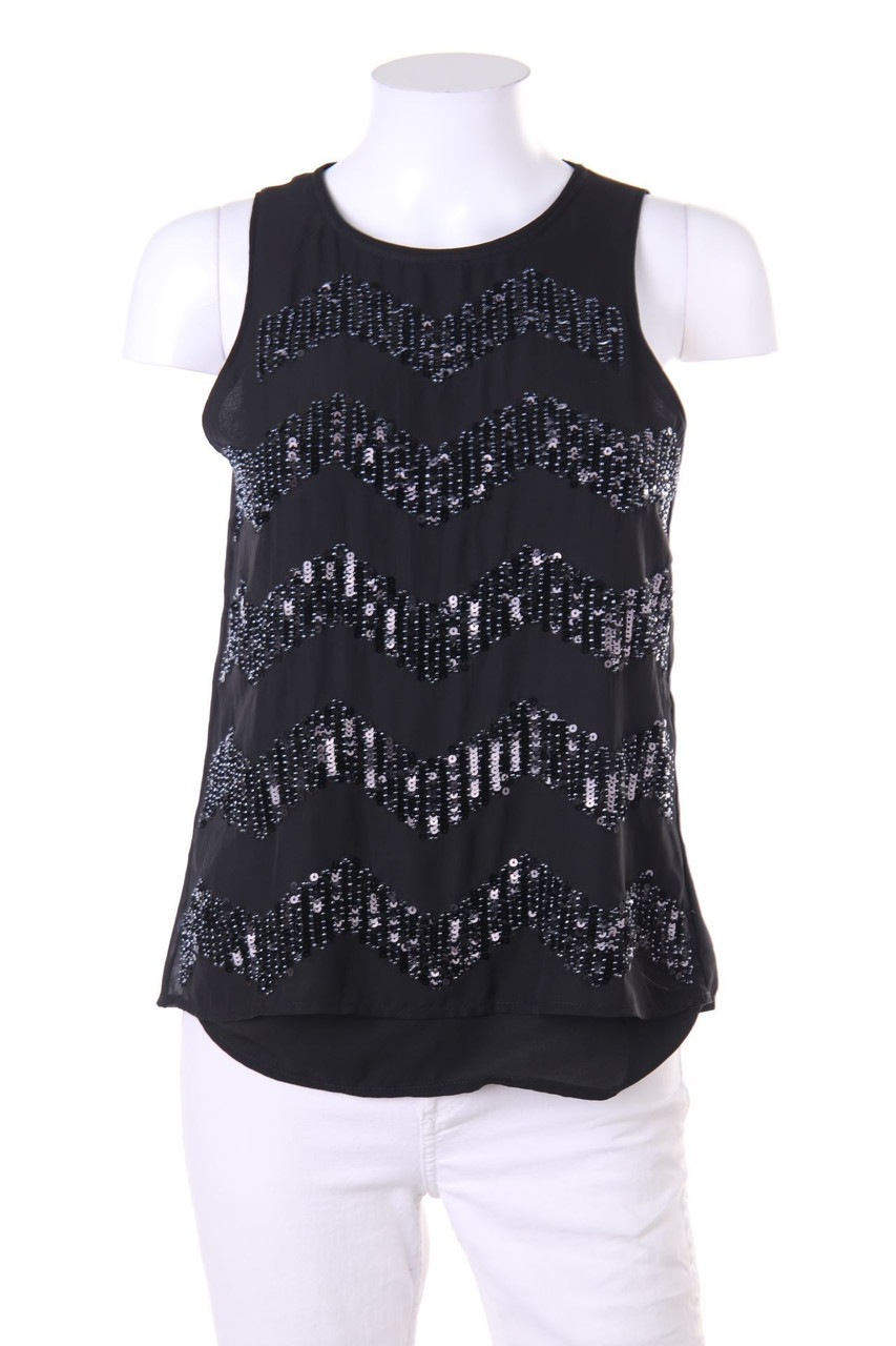 H&M - Blusentop im Layer Look mit Pailletten - D 34